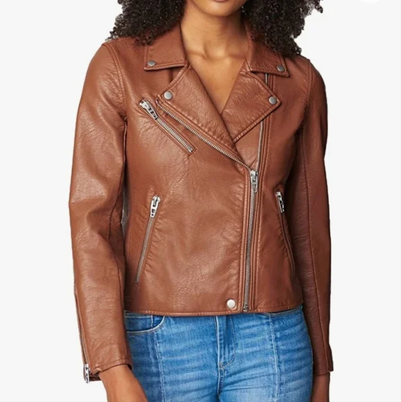 NEW VEGAN LEATHER MOTO JACKET NEW - Picture 12 of 12